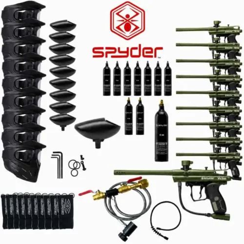 Spyder 10 Players Paintball Field Setup