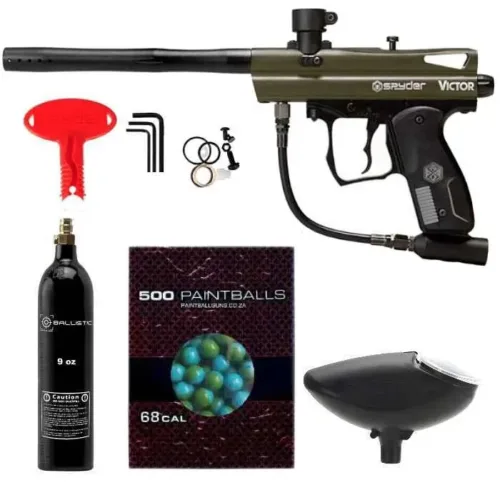 SPYDER VICTOR SEMI-AUTO PAINTBALL GUN - Olive Green KIT